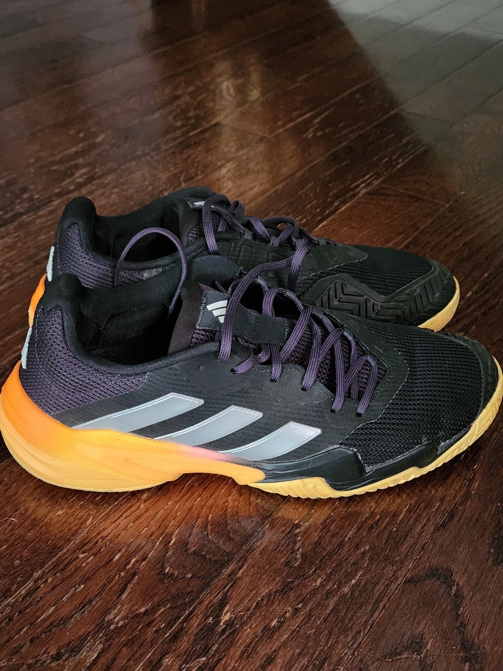 Adidas Men’s Black & Orange Low-Top Training Shoes